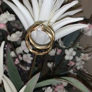 14 k yellow gold hoops earrings